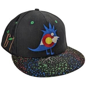 Grassroots California 7 5/8 Green Tree Leaf Medicinals Hat C Colorado Bird